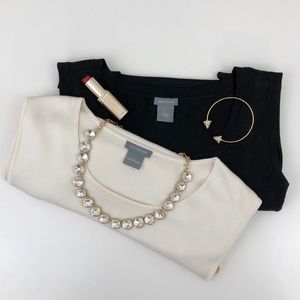 Set of Two Ann Taylor Sleeveless Shell Blouses